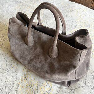 Suede Handbag Tote From Mark and Graham - Color: Taupe, NWT